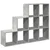 Pregrada/regal za knjige 3 razine sivi 137,5x29x103,5 cm drveni