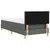 Vidaxl LED Box Spring Postelja Temno siva 100 x 200 cm blago