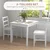Homestar Jedilna garnitura 3-delna 75x75x73 cm bela