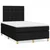 vidaXL Box spring postelja z vzmetnico črna 120x190 cm blago