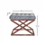 Atelier del Sofa Tabure 50x42x40cm, Bakar-Sivo