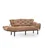 Atelier del Sofa Trosed na razvlačenje Nitta 185x85x70cm Svetlobraon