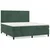 VIDAXL Box spring postelja z vzmetnico temno zelena 160x200
