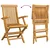 Vrtni set za objed 7 pcs Smeđa Čvrsto teak drvo