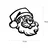 WALLXPERT XMASBLACK 014 Zidna dekoracija