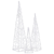 Set akrilnih ukrasnih LED stožaca hladno bijeli 30/45/60 cm
