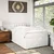 Vidaxl Box spring postelja z vzmetnico bel 120x190 cm umetno usnje