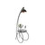 Aberto Design Podna lampa Güler Retro 3, 165 cm, E27, 40W, Crna