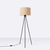 Sollux SL.1853 - Stojeća lampa NEVIA 1xE27/15W/230V taupe