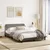 Vidaxl Posteljni okvir Dover taupe 140x190 cm blago