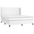 Vidaxl Box spring postelja z vzmetnico bela 180x200 cm umetno usnje