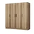 Hanah Home Garderober Kale-7628, 180x210x52 cm, Hrast