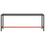Okvir za radni stol mat crni i mat crveni 210x50x79 cm metalni