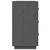 Komoda siva 80 x 40 x 75 cm od masivne borovine