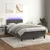 Vidaxl Box spring postelja z vzmetnico LED temno siva 120x200 cm žamet
