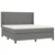 Vidaxl Box spring postelja z vzmetnico LED temno siva 180x200 cm blago