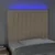 Vidaxl vidaXL Vzglavje postelje z LED zaslonom, kremno, 100x5x118/128 cm, blago