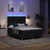 vidaXL LED Box Spring Postelja z vzmetnico Črna 160 x 200 cm blago