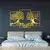 Wallity Zidna dekoracija Golden Triple Root Human 1, 116 x 71 cm, Zlatne boje
