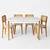 Hanah Home Trpezarijski set Natura, Braon-beli