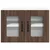 Zidni stakleni ormarić LUCCA 2 pcs Smeđi hrast 60 x 31 x 40 cm