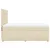 Vidaxl Box spring postelja z vzmetnico krem 140x200 cm blago