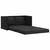 Podni kauč na razvlačenje 2-u-1 crni 122x204x55 cm baršunasti