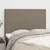Vidaxl Vzglavje postelje sivo-rjavo 144x5x118/128 cm blago