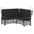 Vrtni set sofe za opuštanje Podesiva Crna 164 x 164 x 112 cm