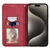 Rdeča Elegantna Flip torbica (iPhone 15 Pro Max)