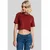 Womens short oversized rust t-shirt