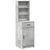 Highboard Betonski sivi 40 x 40,5 x 135 cm Konstruirano drvo