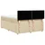 Vidaxl Box spring postelja z vzmetnico krem 140x200 cm blago