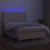 Vidaxl Box spring postelja z vzmetnico LED krem 140x200 cm blago