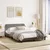 Vidaxl Posteljni okvir Dover taupe 120x200 cm blago