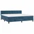 Vidaxl Box spring postelja z vzmetnico temno modra 200x200 cm žamet