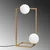 Opviq Stona lampa Corner-15021, 25x25x55 cm, IP20, Zlatne boje