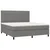 Vidaxl Box spring postelja z vzmetnico temno siva 180x200 cm blago