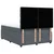 Vidaxl Box spring postelja z vzmetnico temno siva 140x200 cm žamet