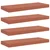 Polica na zidu 4 pcs Crvena 60 x 23 x 4 cm Konstruirano drvo