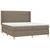 Vidaxl Box spring postelja z vzmetnico taupe 180x200 cm blago