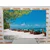 Slika bela peščena plaža na otoku Bamboo - 60x40