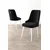 Hanah Home set trpezarijskih stolica Newa 8 kom, crna tkanina Babyface, bele metalne noge