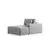 Atelier del Sofa Ugaona garnitura Pirlo 145x43x206cm Svetlosiva