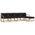 Set vanjskih sofa s jastukom 5 pcs Bijela i crna