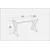 Hanah home Radni sto 120x75x60?cm Belo-Zlatni