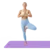 REBEL ACTIVE Strunjača prostirka za jogu, pilates i fitnes, 183x61cm debljina 1cm TPE ljubičasta RBA-3158-PU