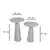 Hanah Home Set klub stolova Lilyum, 2 komada, Beli