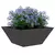 Vrtna saksija 5 pcs Crna 35 x 35 x 15 cm Čelična vrata