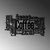 Wallity Zidna dekoracija Coffee Or What?, 86 x 47 cm, Crna